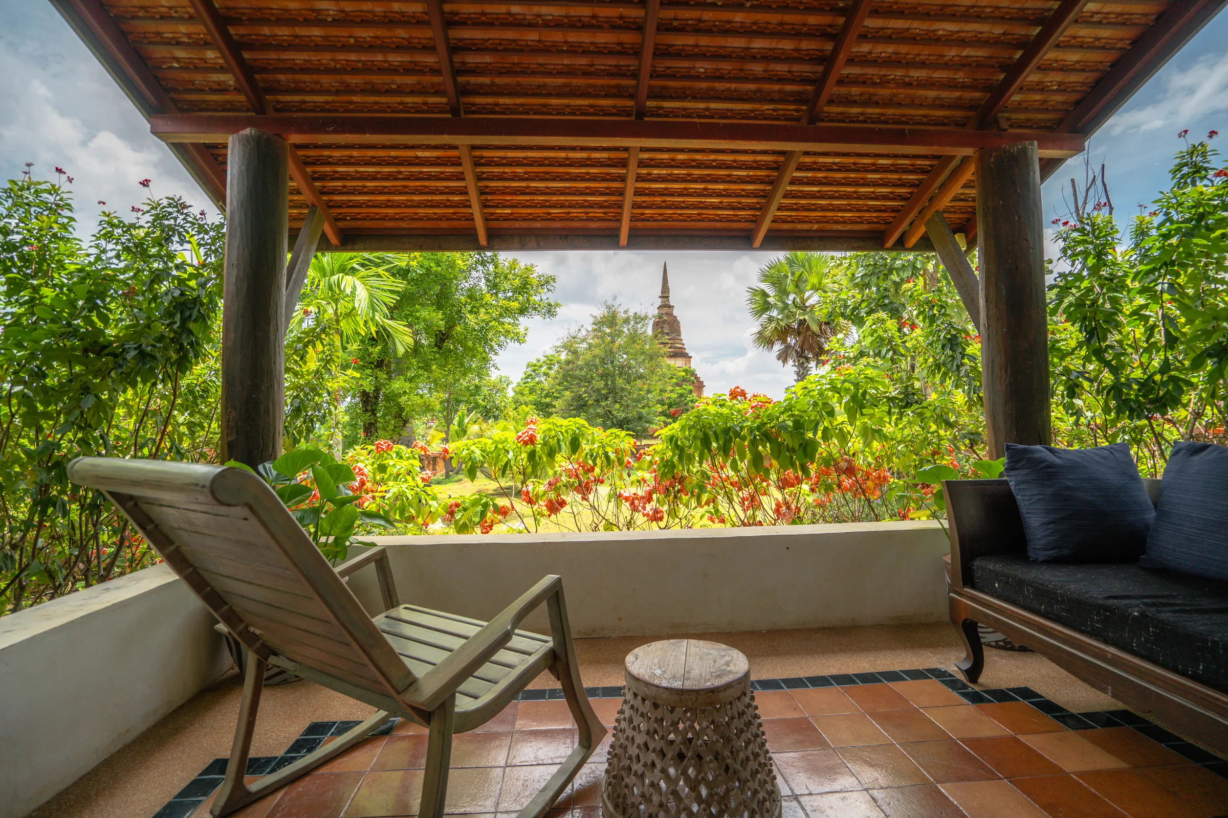Suite lotus pond and ruin view